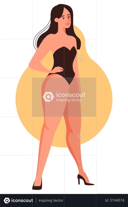 Pear Body Shape. Woman in the Underwear Stock Vector - Illustration of  beauty, pear: 154498458