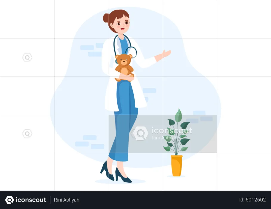 Female Pediatrician  Illustration