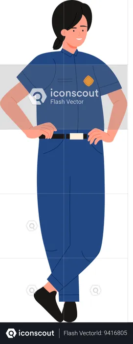 Female police officer  Illustration