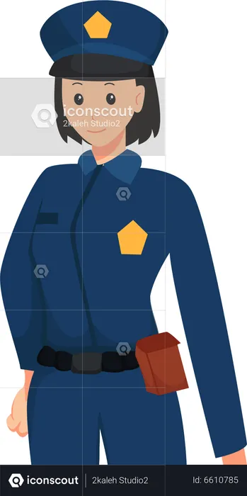 Female Police Officer  Illustration