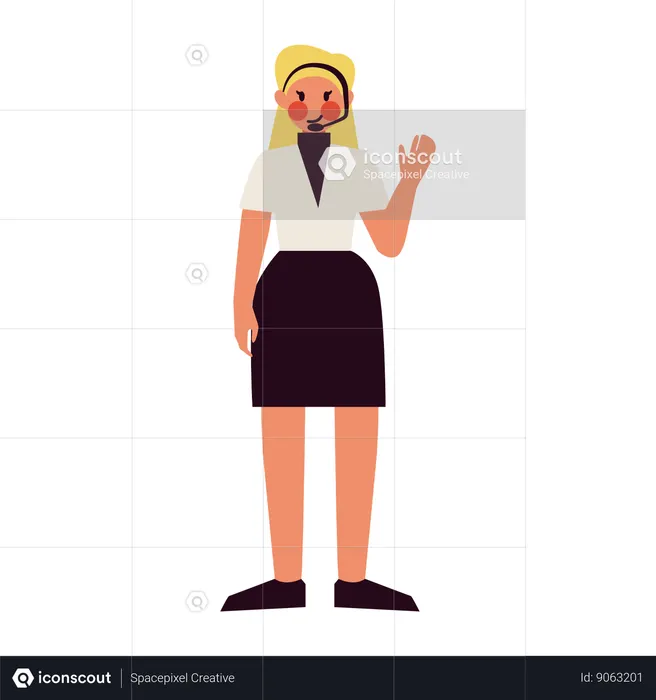 Female presenter  Illustration