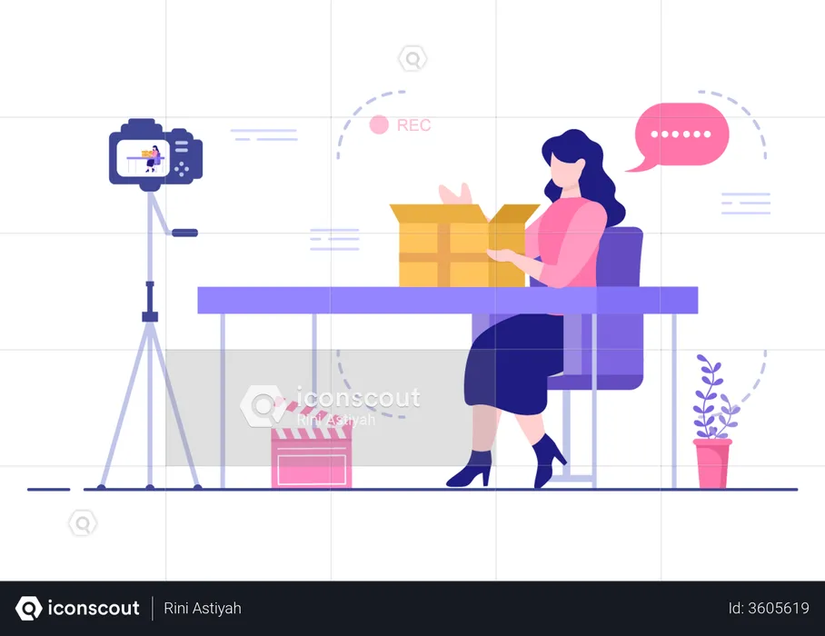 Female Product Reviewer  Illustration
