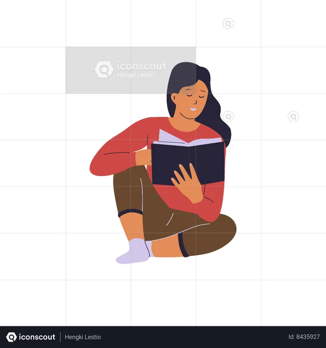 Female Reader  Illustration