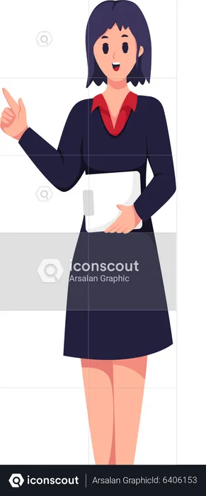 Female Receptionist  Illustration