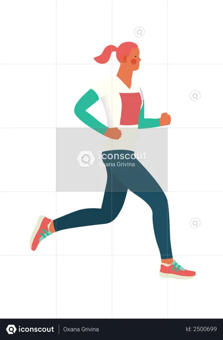 Female runner  Illustration
