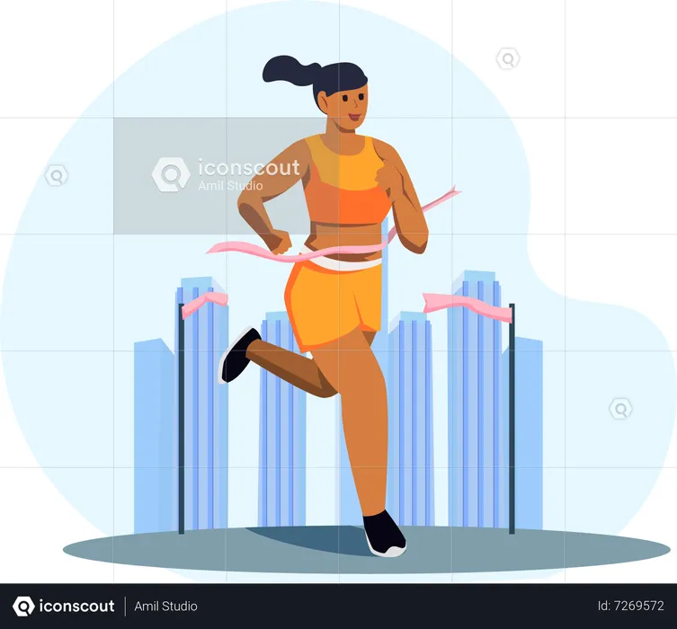 Female Runner  Illustration