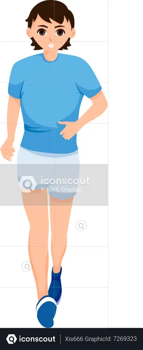 Female Runner  Illustration