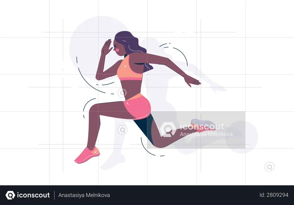 Female runner  Illustration