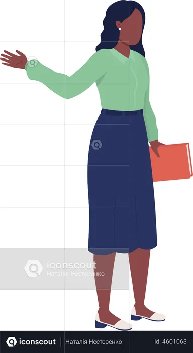 Female school teacher  Illustration