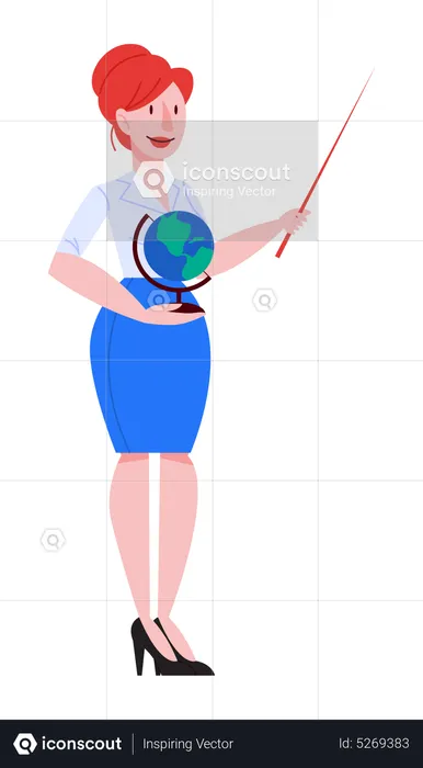 Female school teacher  Illustration