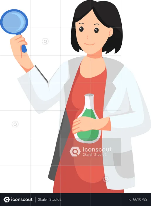 Female Scientist  Illustration