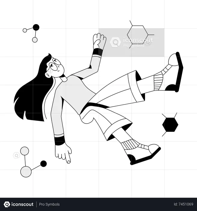 Female Scientist  Illustration