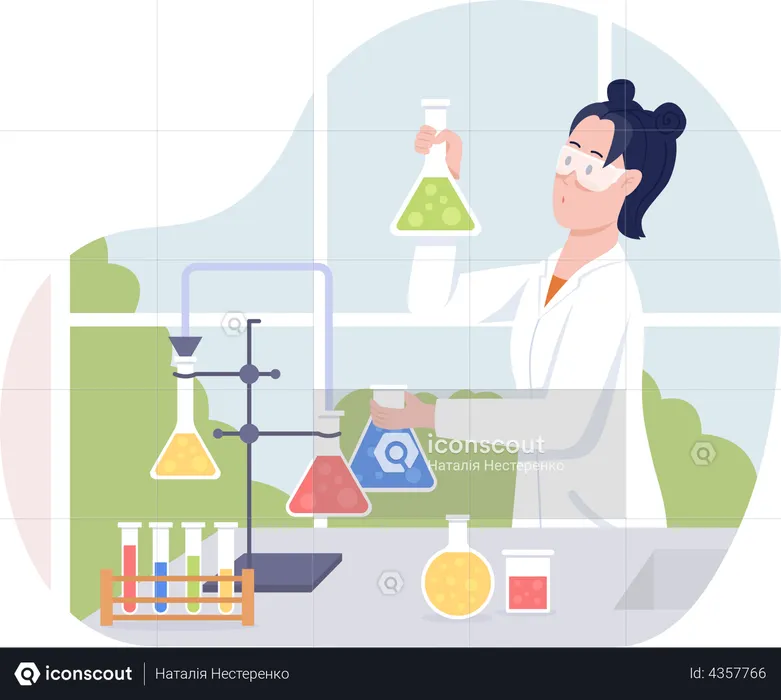 Female scientist  Illustration