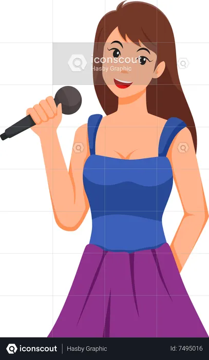 Female Singer  Illustration