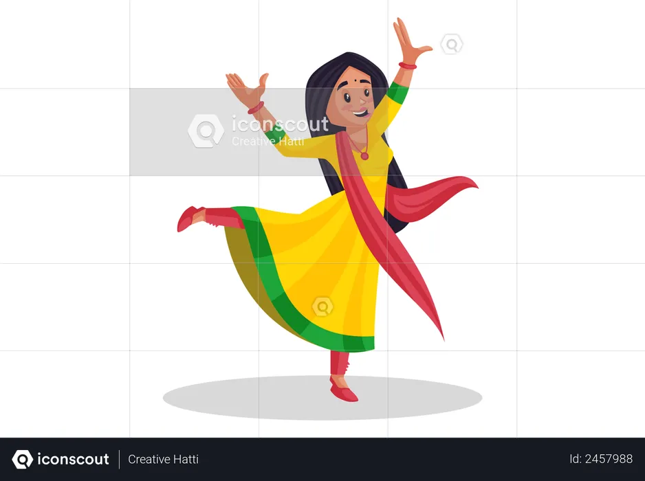 Female singer dancing  Illustration