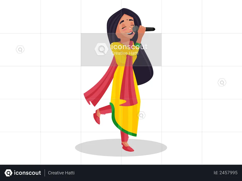 Best Premium Female singer performing Illustration download in PNG & Vector format Best Premium Female singer performing Illustration download in PNG & Vector format