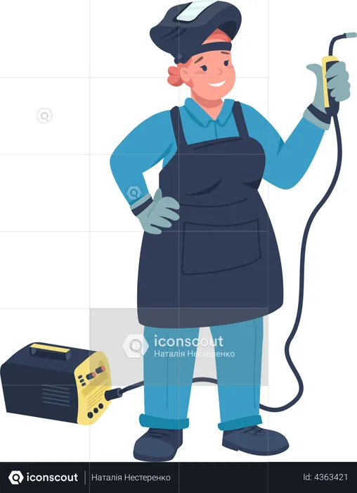 Female skilled workman  Illustration