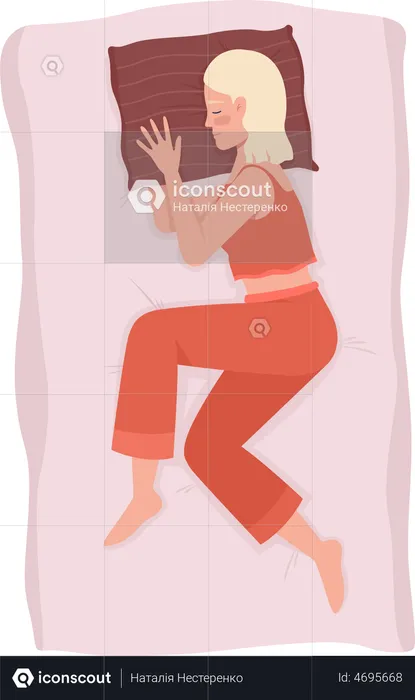 Female sleeping  Illustration