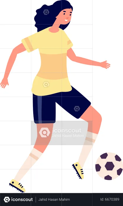 Female Soccer Player  Illustration