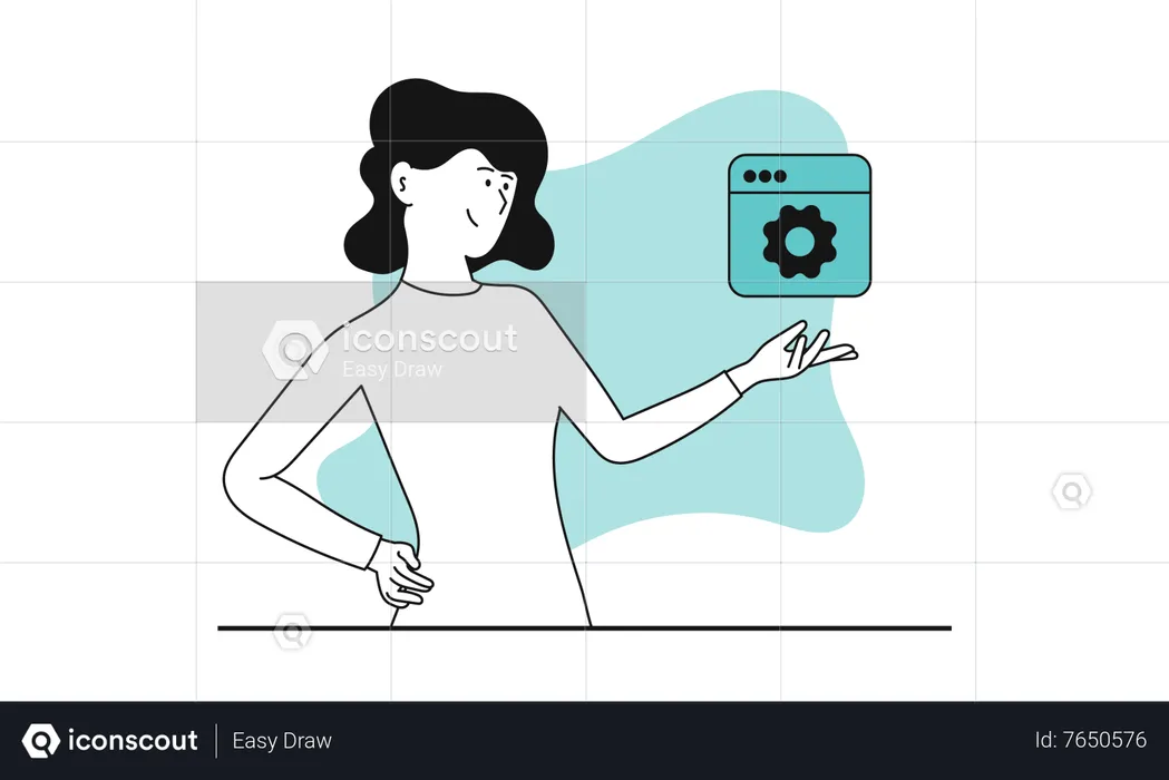 Female software developer  Illustration