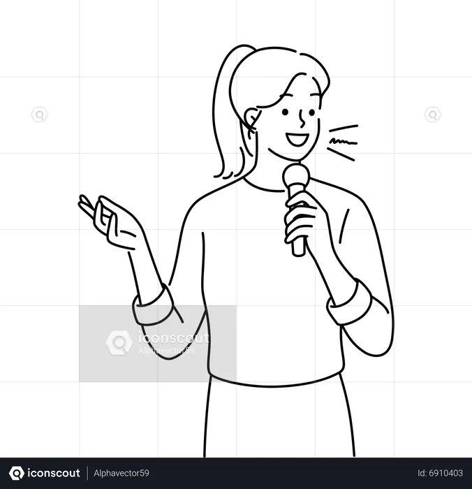 Female speaker  Illustration