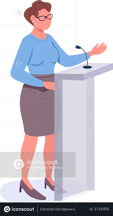 Female speaker  Illustration