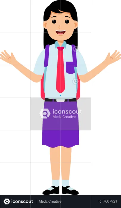 Female Student  Illustration