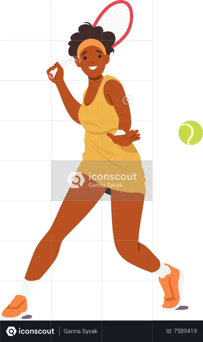 Female Tennis Player  Illustration