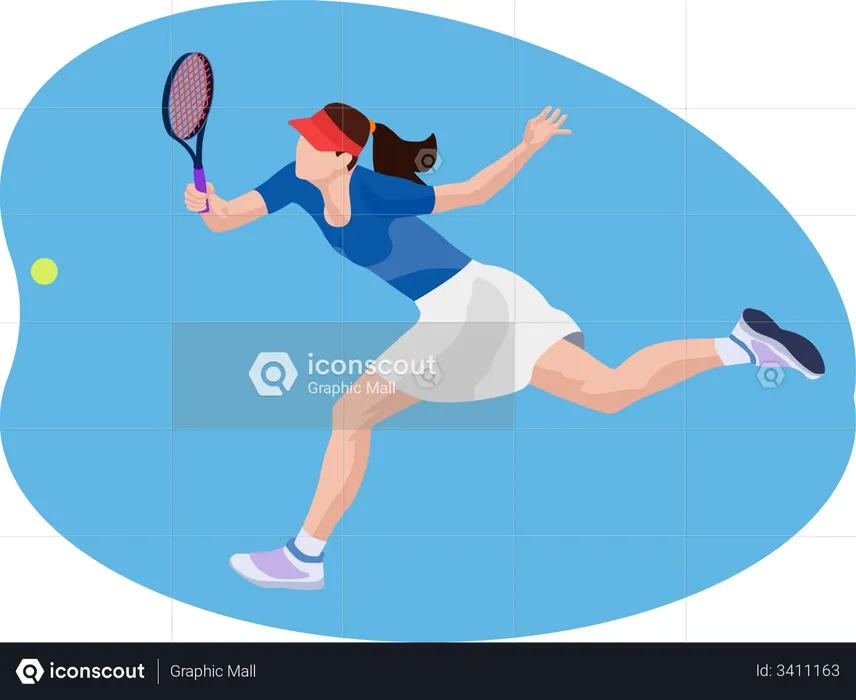 Female Tennis Player  Illustration