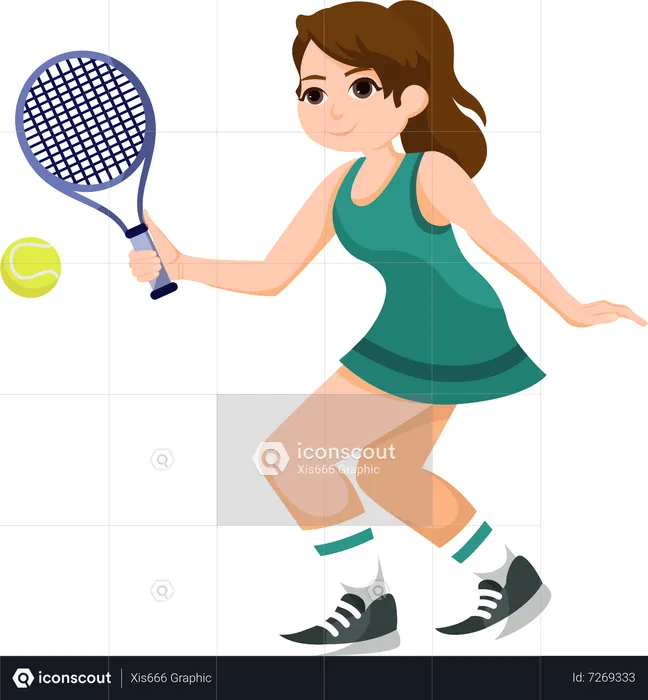 Female Tennis Player  Illustration