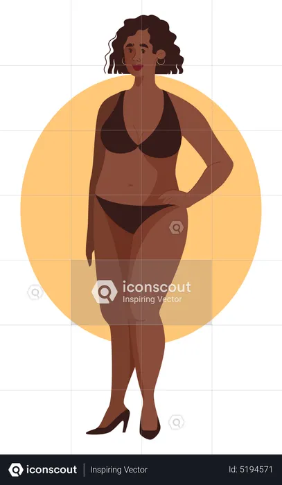 Female thick body shape  Illustration