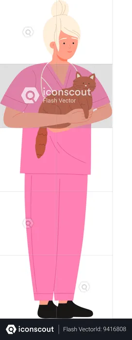 Female Veterinary doctor  Illustration