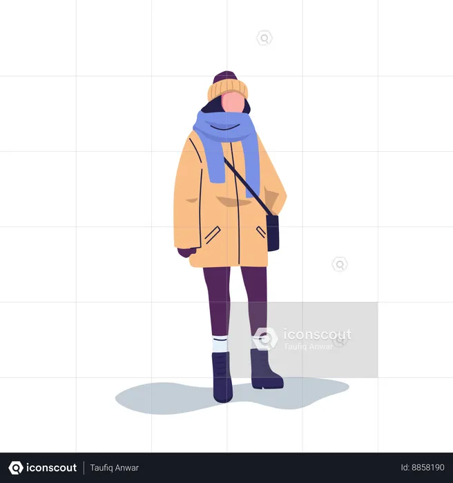 Female Wear Fashion Winter Clothes  Illustration