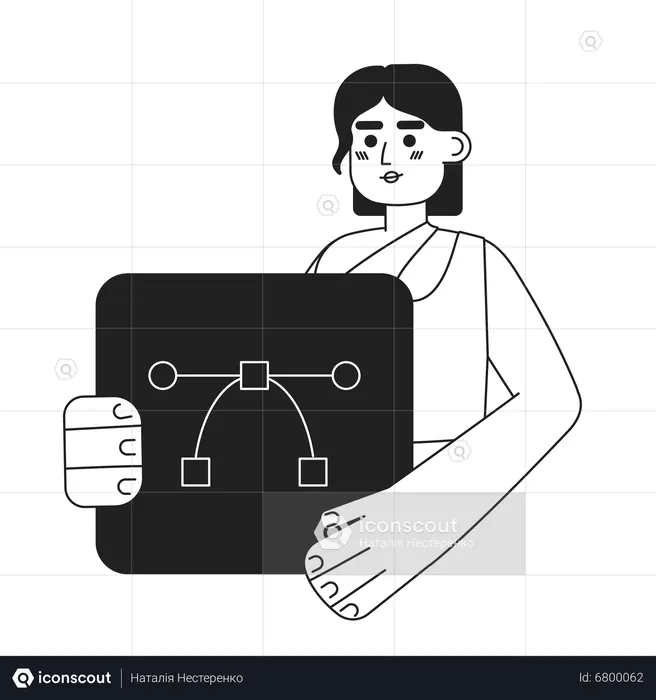 Female Web designer  Illustration