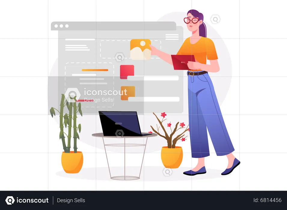 Female web designer  Illustration