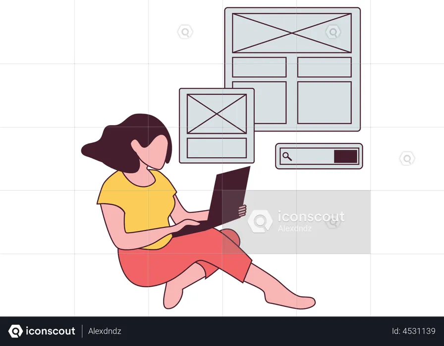 Female web designer  Illustration