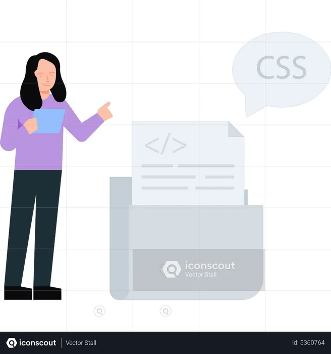 Female web developer  Illustration