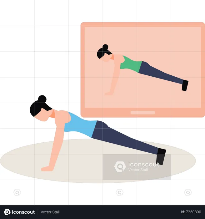 Female Yoga Trainer  Illustration