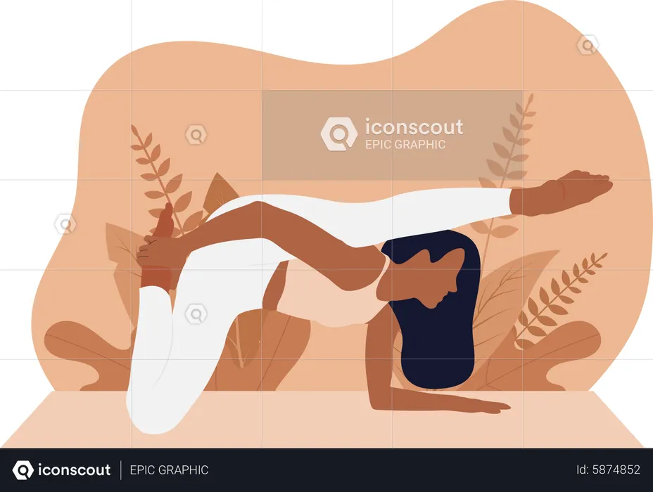 Female yoga trainer  Illustration