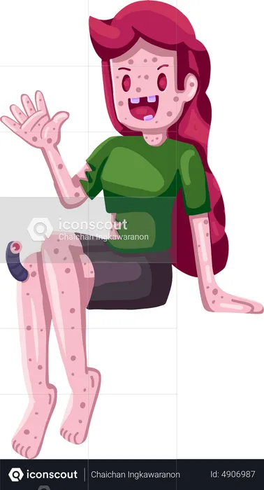 Female Zombie  Illustration