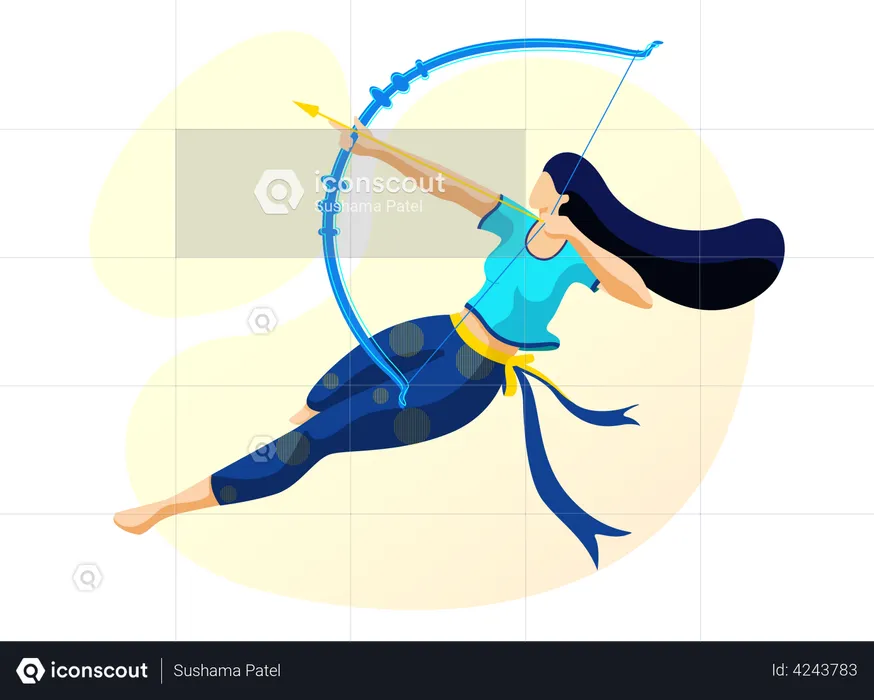 Archer féminin  Illustration