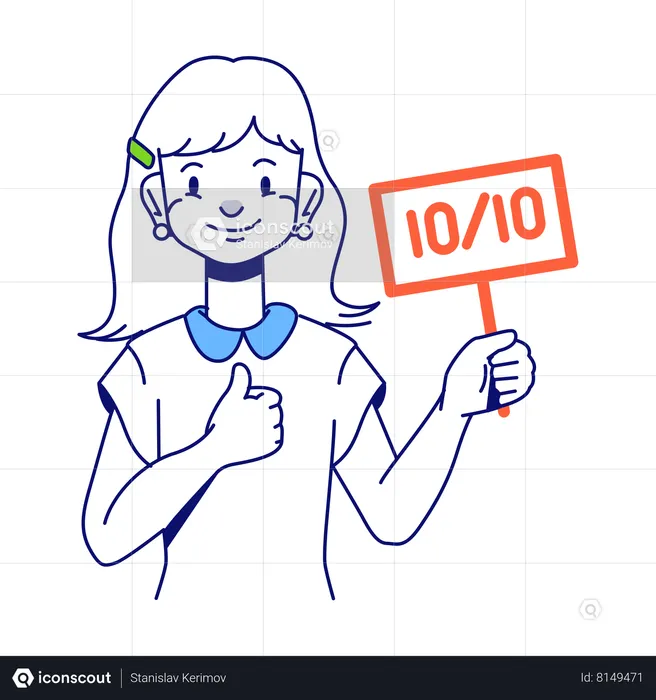 Une femme lui a donné une note de 10  Illustration