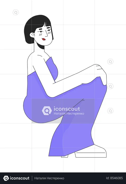 Femme asiatique  Illustration