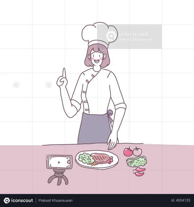 Femme chef  Illustration