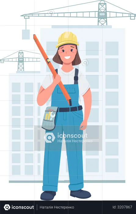 Femme constructeur  Illustration