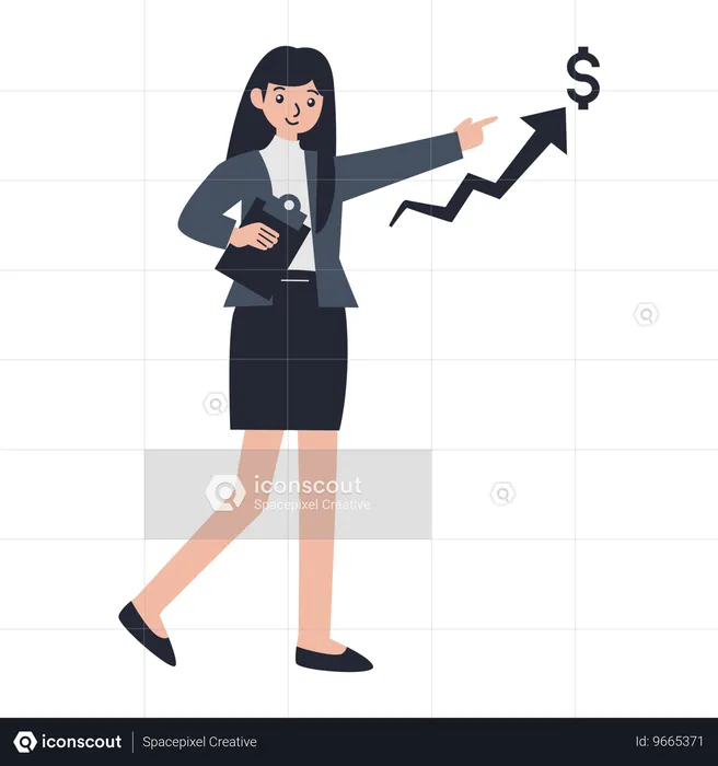 Consultante financière féminine  Illustration