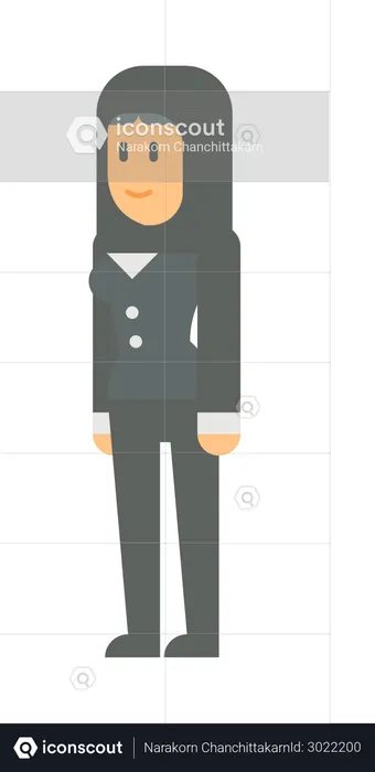 Femme d'affaires arabe  Illustration