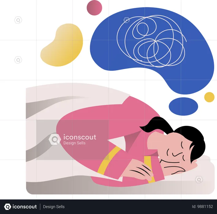 Femme dormant dans un sommeil profond  Illustration