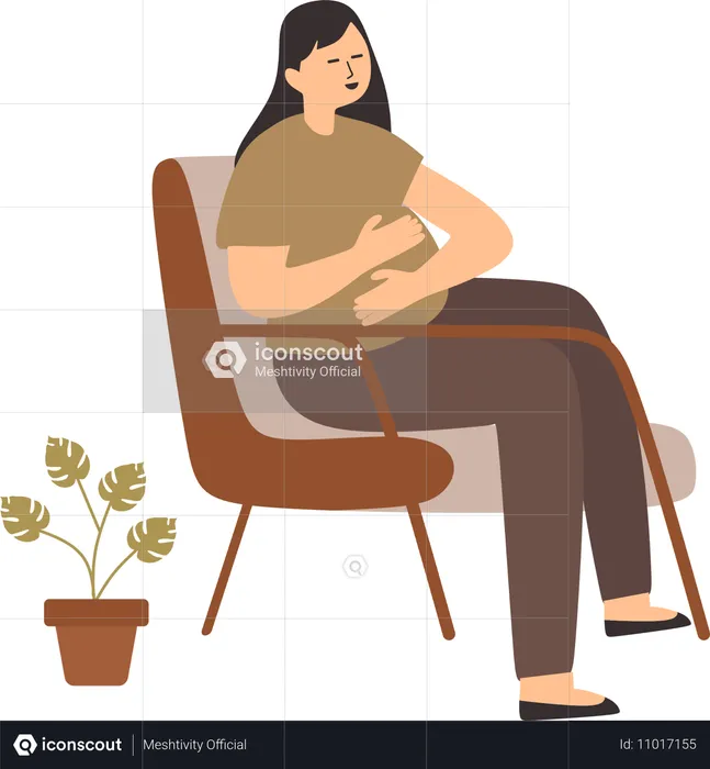 Femme enceinte effectuant des mouvements fœtaux  Illustration