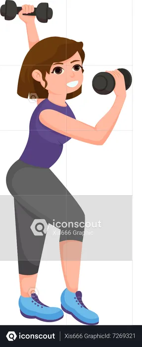 Femme faisant de l'exercice  Illustration